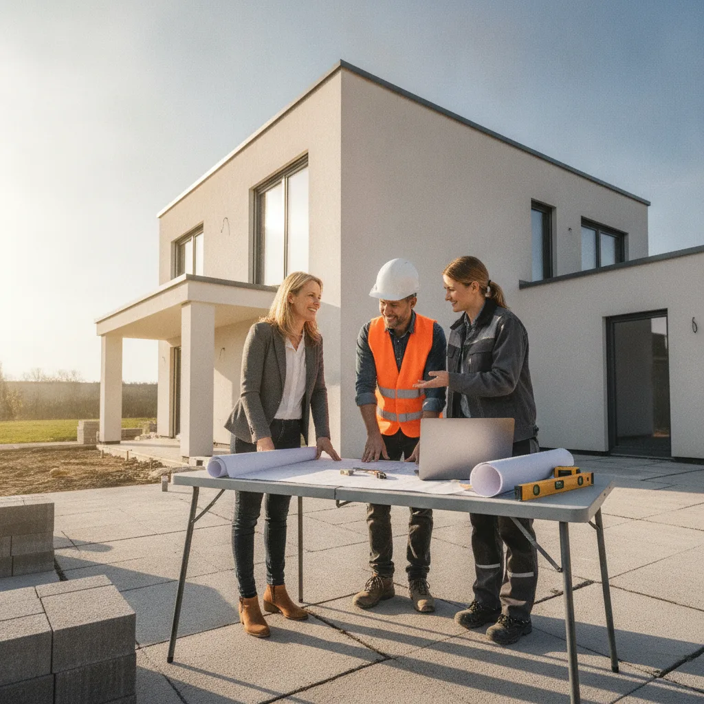terrasse extérieure maison neuve aménagement