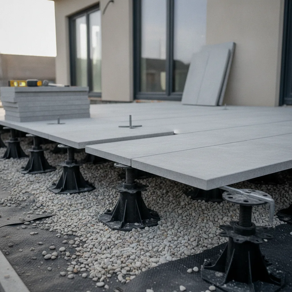 terrasse extérieure maison neuve aménagement